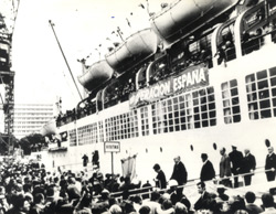 imagen de archivo, emigrantes espaoles